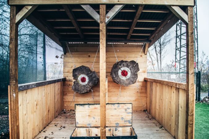 Axe Throwing Experience with Barbecue & Beer in Prague